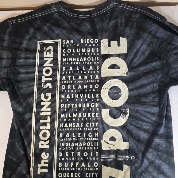 2015 XL Rolling Stones Zip Code Tour T-Shirt - Picture 4 of 5